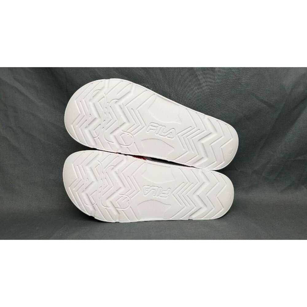 Fila Women's Drifter Logo Tape Slides Synthetic White Red Size 8 NEW WITH TAGS! - Picture 6 of 6